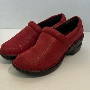 BOC Women Leather Concept Shoes Slip On red/maroon Size 7/38